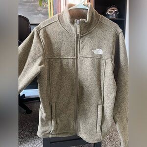 The North Face Beige Full-Zip Fleece Jacket